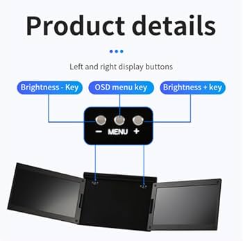 ScreenMate 13.3” Triple Screen Portable Monitor Display - Open Box