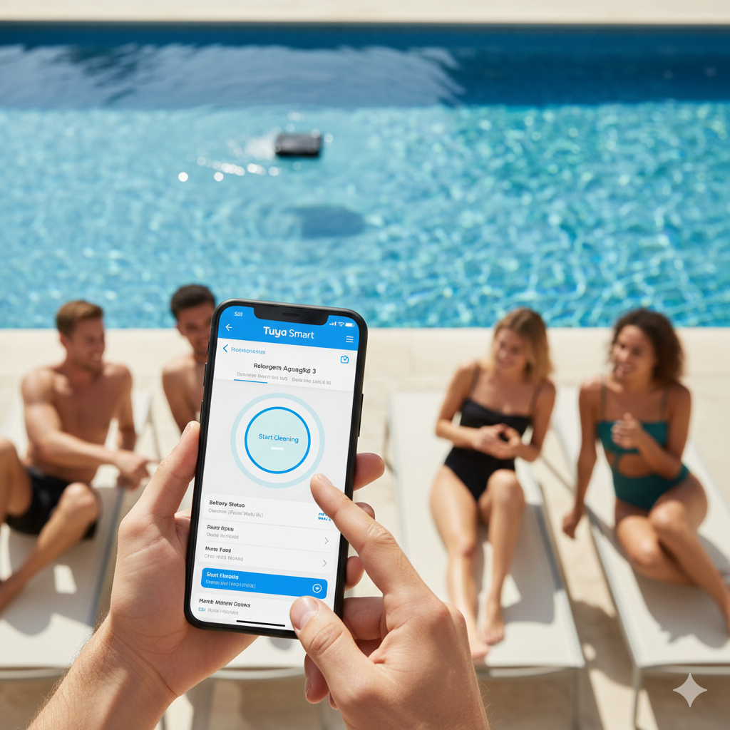RoboGem AquaGlide Y50S Cordless Robotic Pool Cleaner – Climbs Walls + Waterline Scrub, 4 Modes, 5200mAh - 5 Day Lead Time
