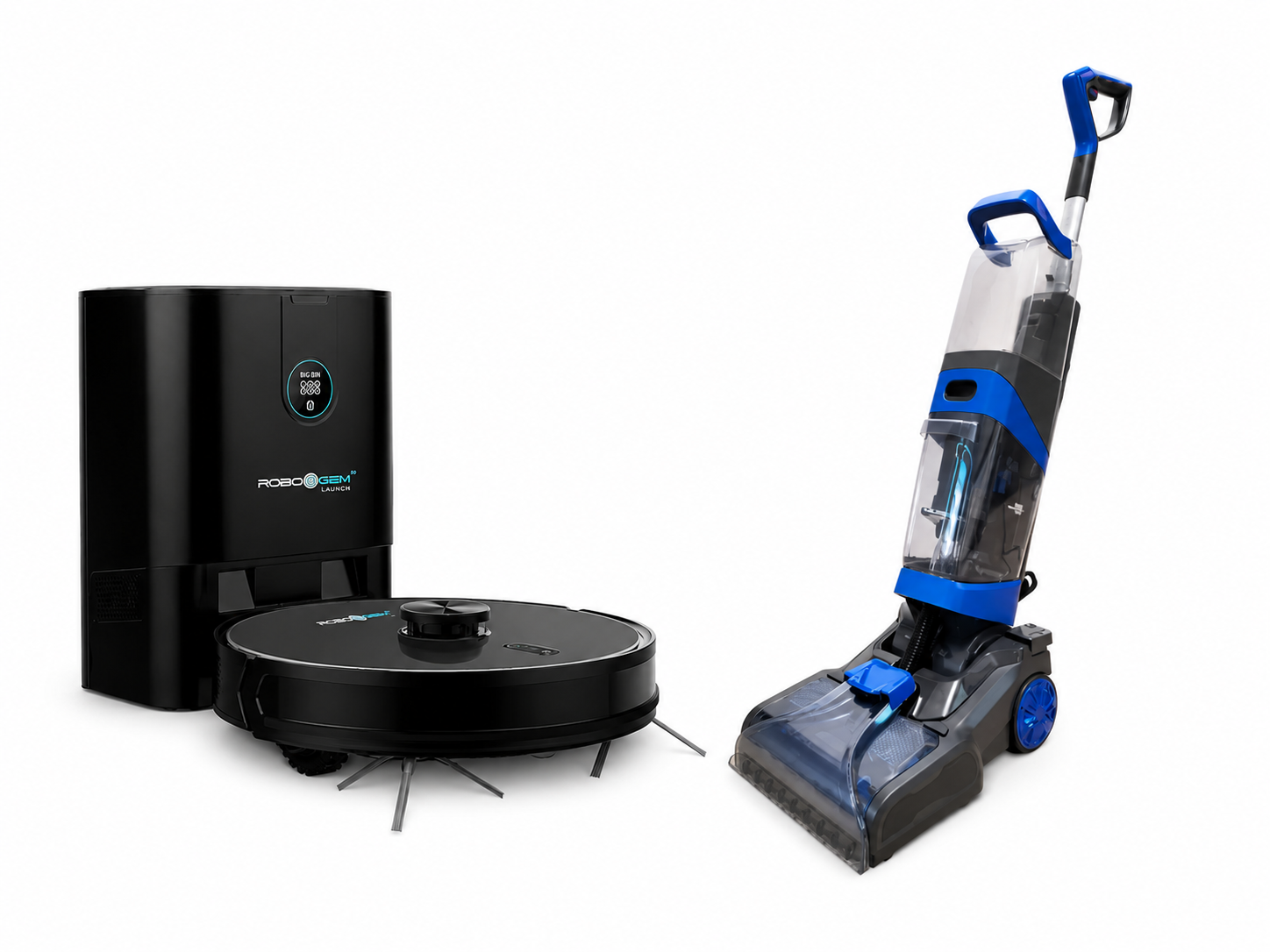 RoboGem Jarvis Robotic Vacuum Cleaner 2026 Model & RoboGem 3in1 Carpet washer - Combo