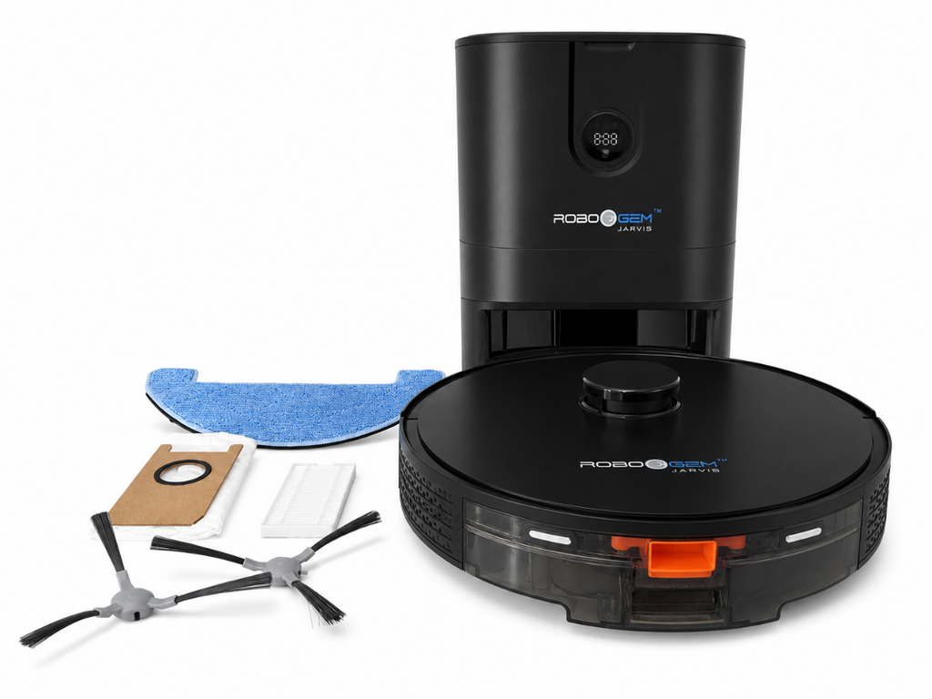 RoboGem Jarvis Robotic Vacuum Cleaner & Mop - 2025 Model - Reconditioned - 6 Month Warranty