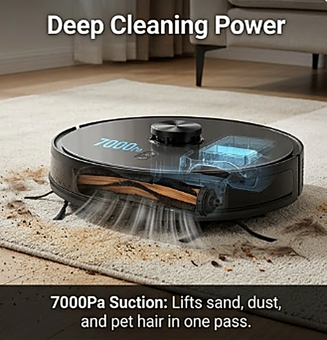 RoboGem Jarvis Pro Self Emptying Robotic Vacuum Cleaner & Mop- 2026 Model - New Release
