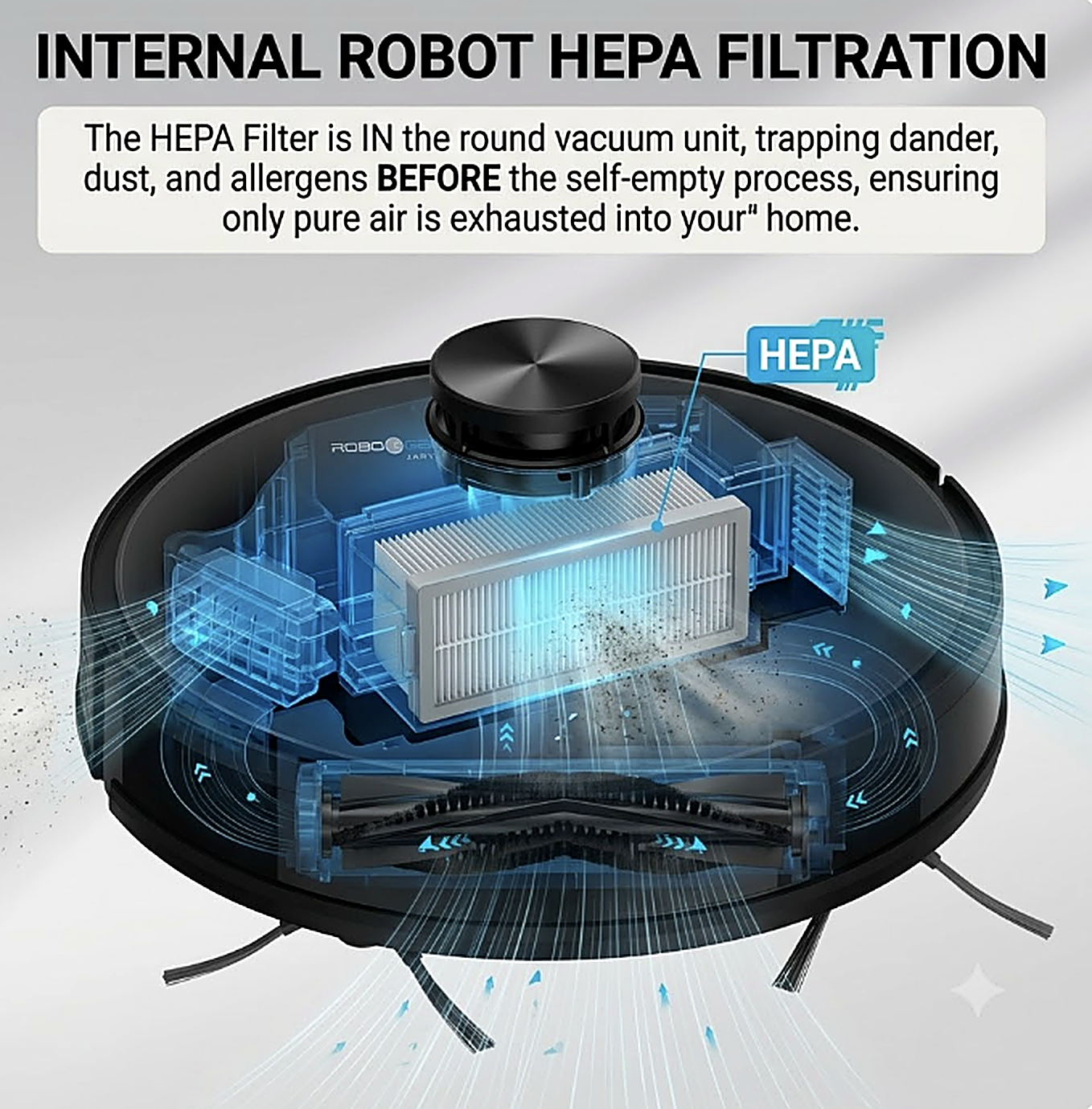 RoboGem Jarvis Pro Self Emptying Robotic Vacuum Cleaner & Mop- 2026 Model - New Release