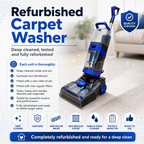 Refurbished RoboGem Pro Max MultiClean carpet washer - deep cleaned, sanitized, fitted with new roller brush and filters, tested and fully refurbished