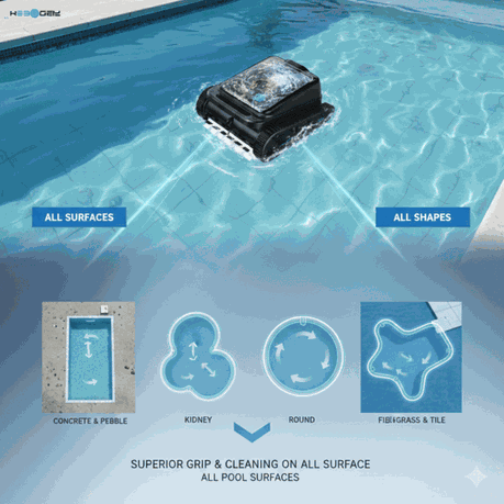 RoboGem Aquaglide Y50S pool cleaner detail